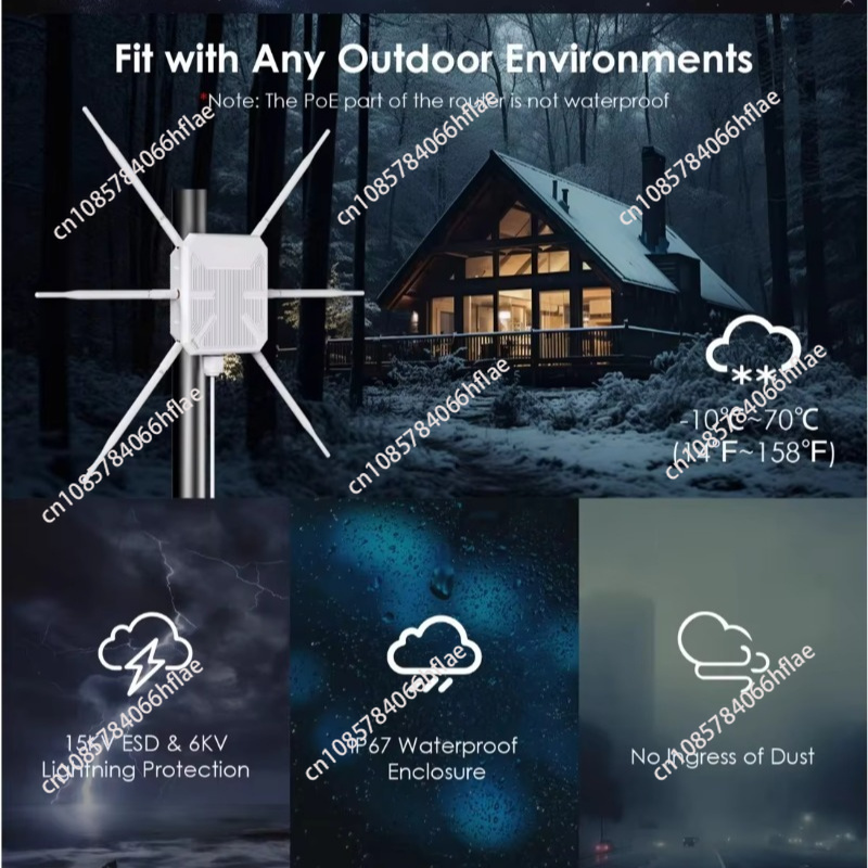 Wifi 6 Outdoor Ap Waterproof - เราเตอร์ไร้สายแบบเมช WiFi 6 AX 3000M สำหรับใช้งานกลางแจ้ง