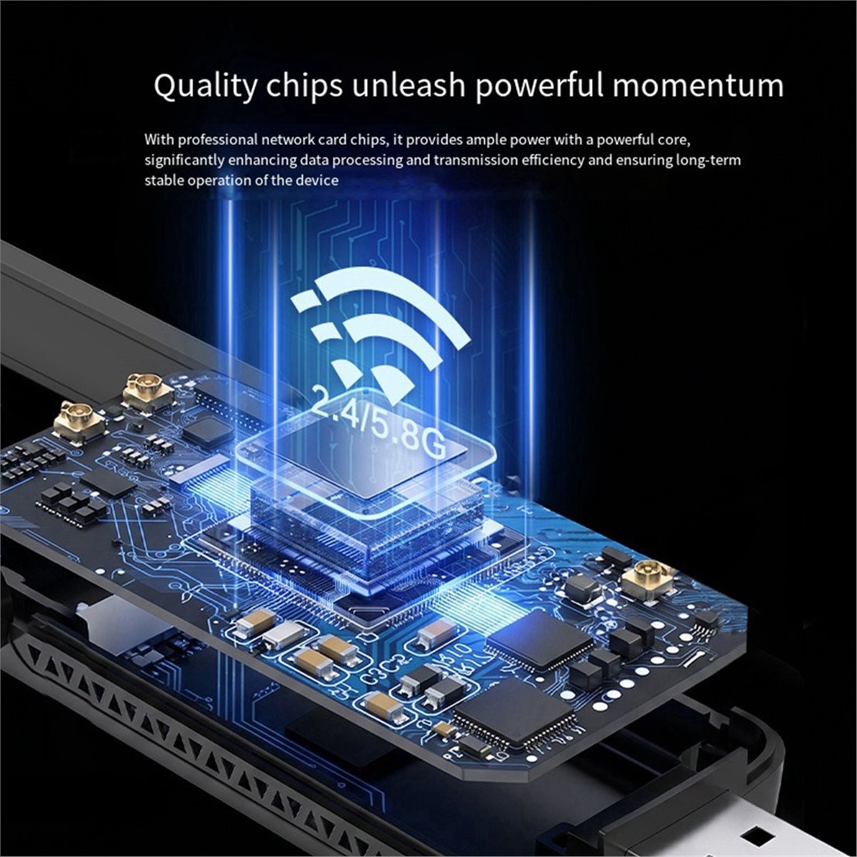 Wifi 6 Usb Adapter Ax1800 - อะแดปเตอร์ WiFi6 USB ไร้สาย AX1800 ไม่ต้องติดตั้งไดรเวอร์