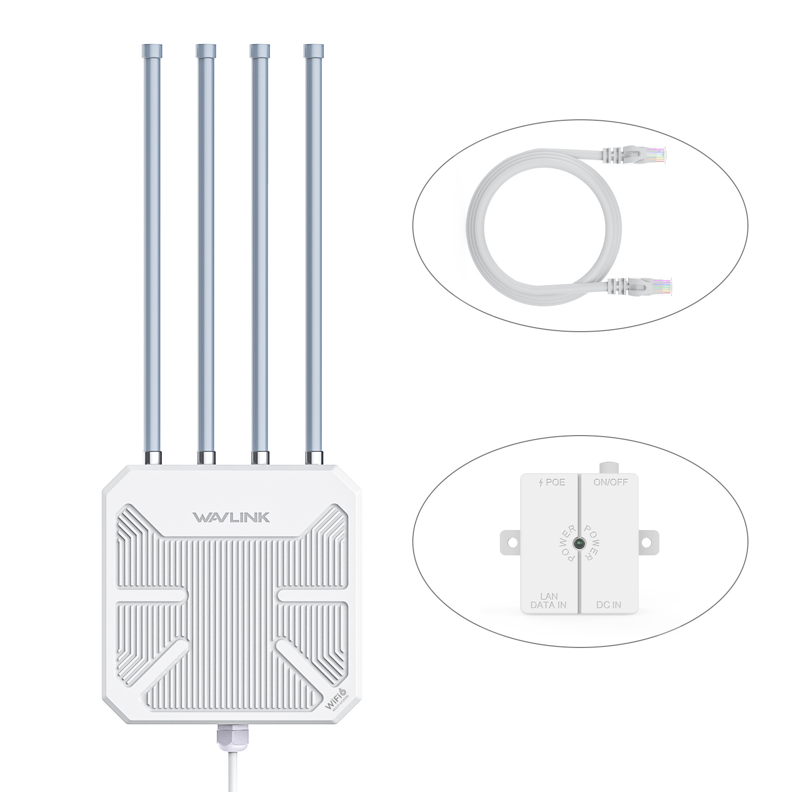 Wifi 6 Outdoor Ap Waterproof - AX3000 จุดเชื่อมต่อไร้สายระยะไกลแบบคู่ 2.4GHz/5GHz กันน้ำ WiFi 6