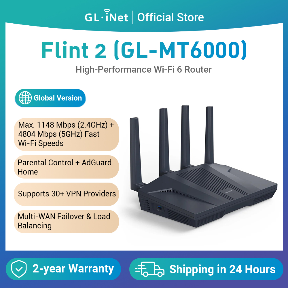 Wifi 6E Router Tri Band 6Ghz - เราเตอร์บ้านและสํานักงาน GL.iNet Flint 2 (GL-MT6000), เทคโนโลยี