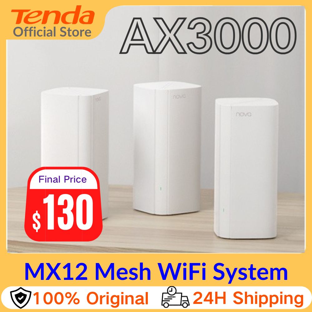 Wifi 6 Mesh System 3 Pack - เราเตอร์เมช WIFI 6 AX3000 Tenda เราเตอร์