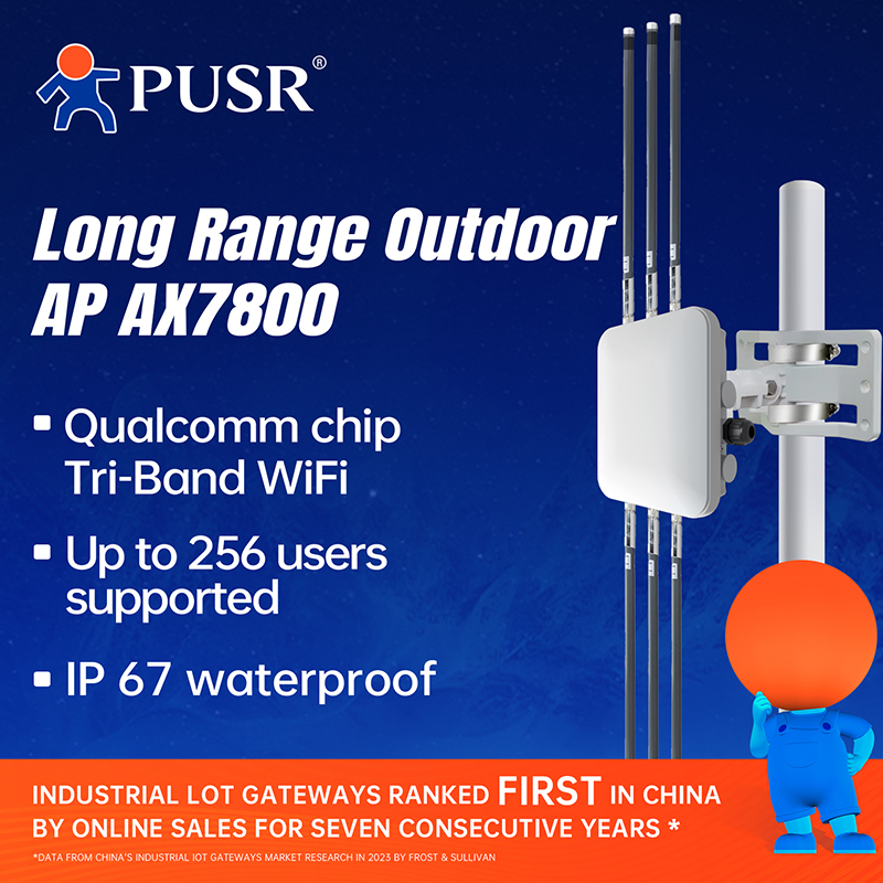 Wifi 6 Outdoor Ap Waterproof - PUSR กลางแจ้ง WiFi6 AX7800 Tri-band AP