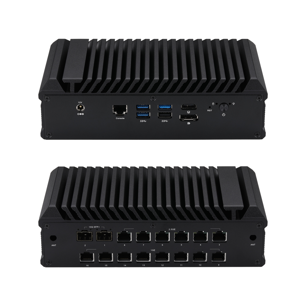 Router With Sfp+ 10G Port - Qotom Q30900SP อุปกรณ์เครือข่ายแบบไร้พัดลม เซิร์ฟเวอร์ NAS มินิพีซี