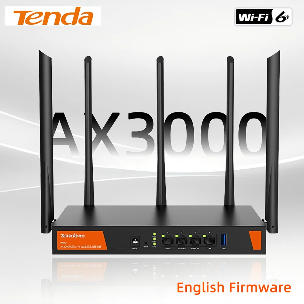 Wifi 6E Router Tri Band 6Ghz - Tenda W30E AX3000 เราเตอร์ไร้สายสำหรับองค์กร Wifi6 5G
