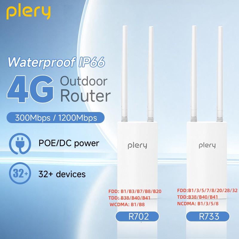Wifi 6 Outdoor Ap Waterproof - เราเตอร์ Plery 300Mbps+1200Mbps สำหรับภายนอกอาคาร 4G LTE