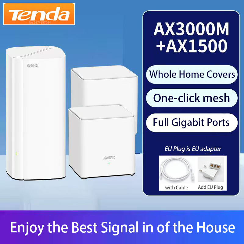 Wifi 6 Mesh System 3 Pack - เราเตอร์ Tenda AX3000+ AX1500 EM/MX12 EM/MX3