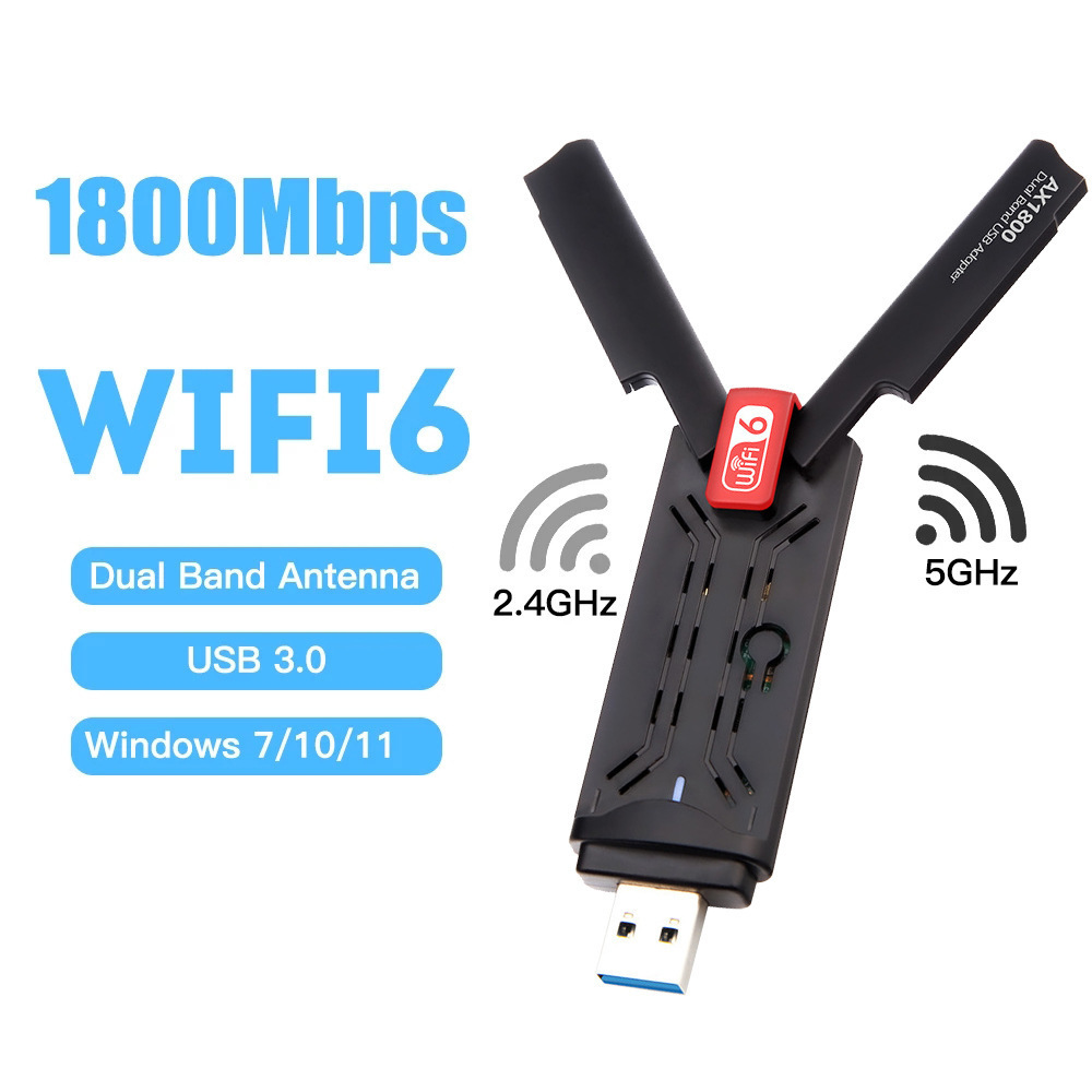 Wifi 6 Usb Adapter Ax1800 - อะแดปเตอร์ไร้สาย WiFi 6 AX1800 USB 3.0