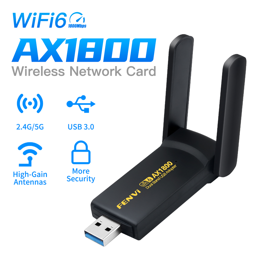 Wifi 6 Usb Adapter Ax1800 - FENVI WiFi 6 USB Dongle MT7921