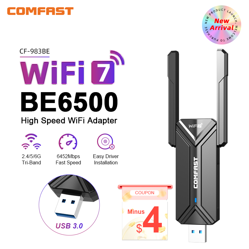Wifi 7 Router Be6500 - COMFAST WiFi 7 อะแดปเตอร์ USB BE6500