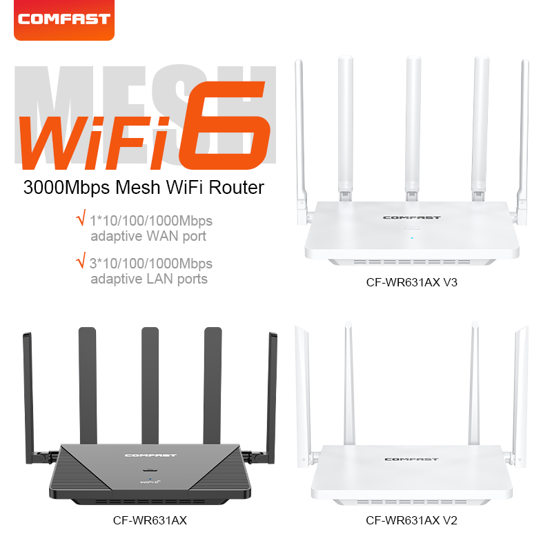 COMFAST AX3000 WiFi6 Mesh Syst - Wifi 6E Router Tri Band 6Ghz บทวิจารณ์และราคา
