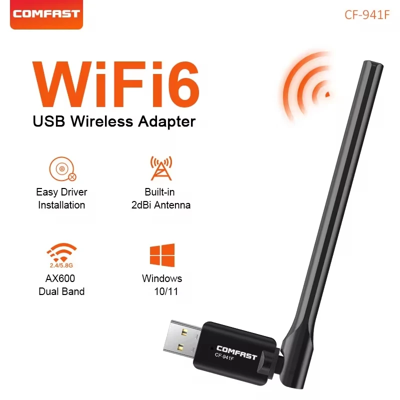 อะแดปเตอร์ USB Wifi COMFAST WI - Wifi 6 Usb Adapter Ax1800 บทวิจารณ์และราคา
