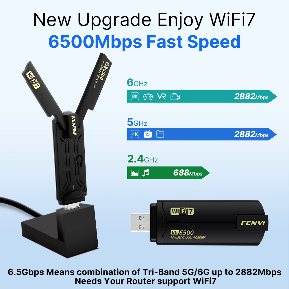 อะแดปเตอร์ WiFi 7 BE6500 USB W - Wifi 7 Router Be6500 บทวิจารณ์และราคา