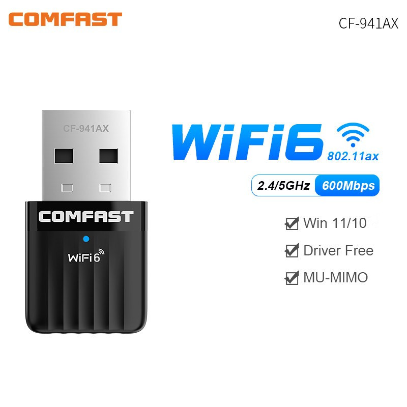 อะแดปเตอร์ WiFi6 USB COMFAST ร - Wifi 6 Usb Adapter Ax1800 บทวิจารณ์และราคา