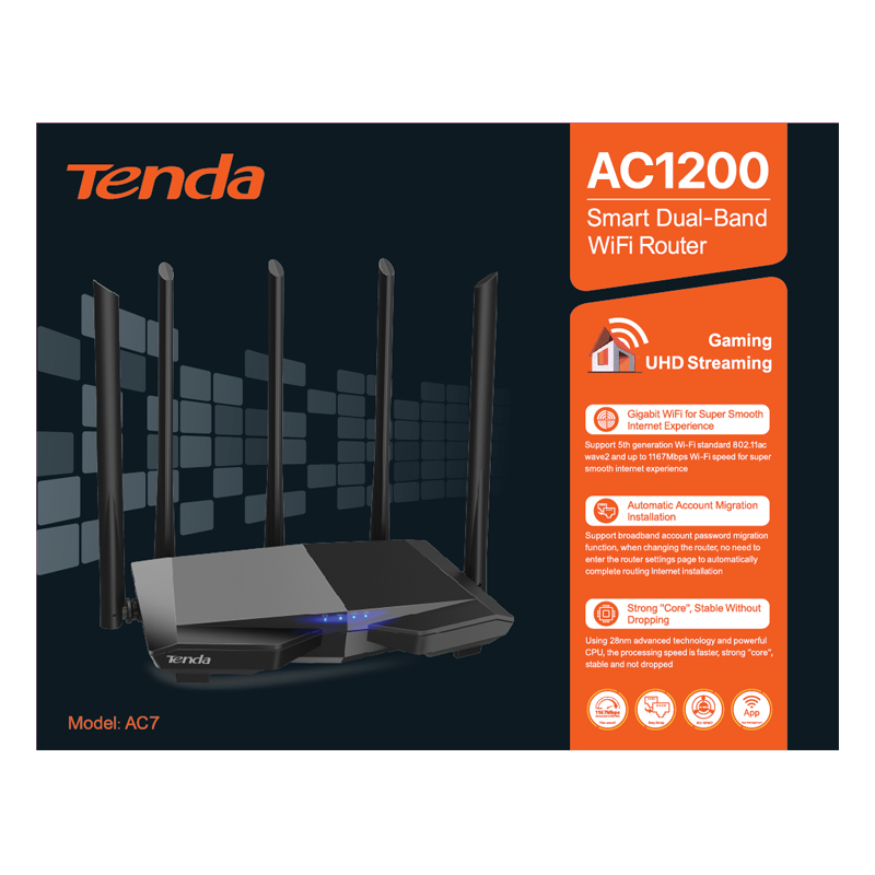 เราเตอร์ไร้สาย Tenda AC7 ความเ - Wifi 6E Router Tri Band 6Ghz บทวิจารณ์และราคา