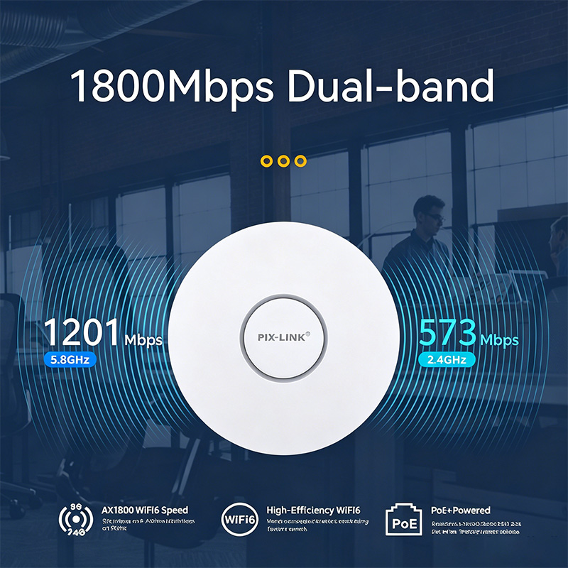 จุดเชื่อมต่อไร้สายความเร็วสูงแ - Wifi 6 Access Point Ceiling Poe บทวิจารณ์และราคา