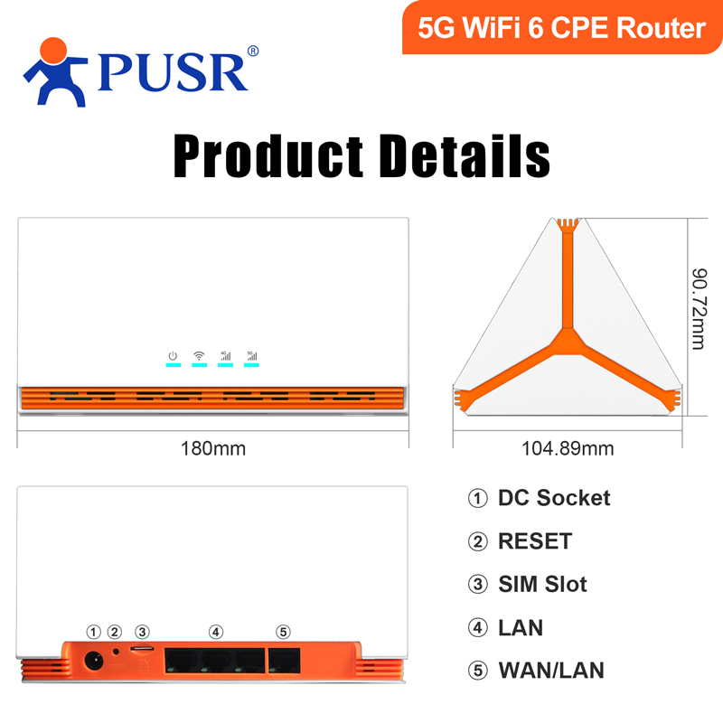 PUSR Global 4G/5G Dual Band Wi - 4G 5G Router Sim Slot Wifi 6 บทวิจารณ์และราคา