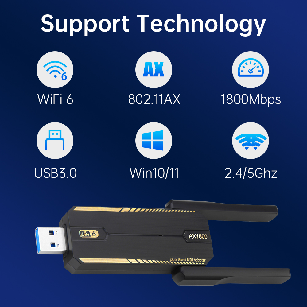 KEBIDUMEI USB 3.0 WiFi 6 อะแดป - Wifi 6 Usb Adapter Ax1800 บทวิจารณ์และราคา