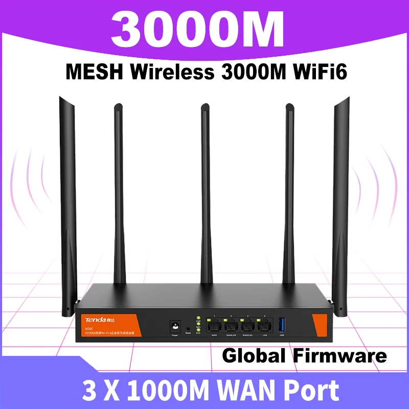 Tenda W30E AX3000 เราเตอร์ไร้ส - Wifi 6E Router Tri Band 6Ghz บทวิจารณ์และราคา