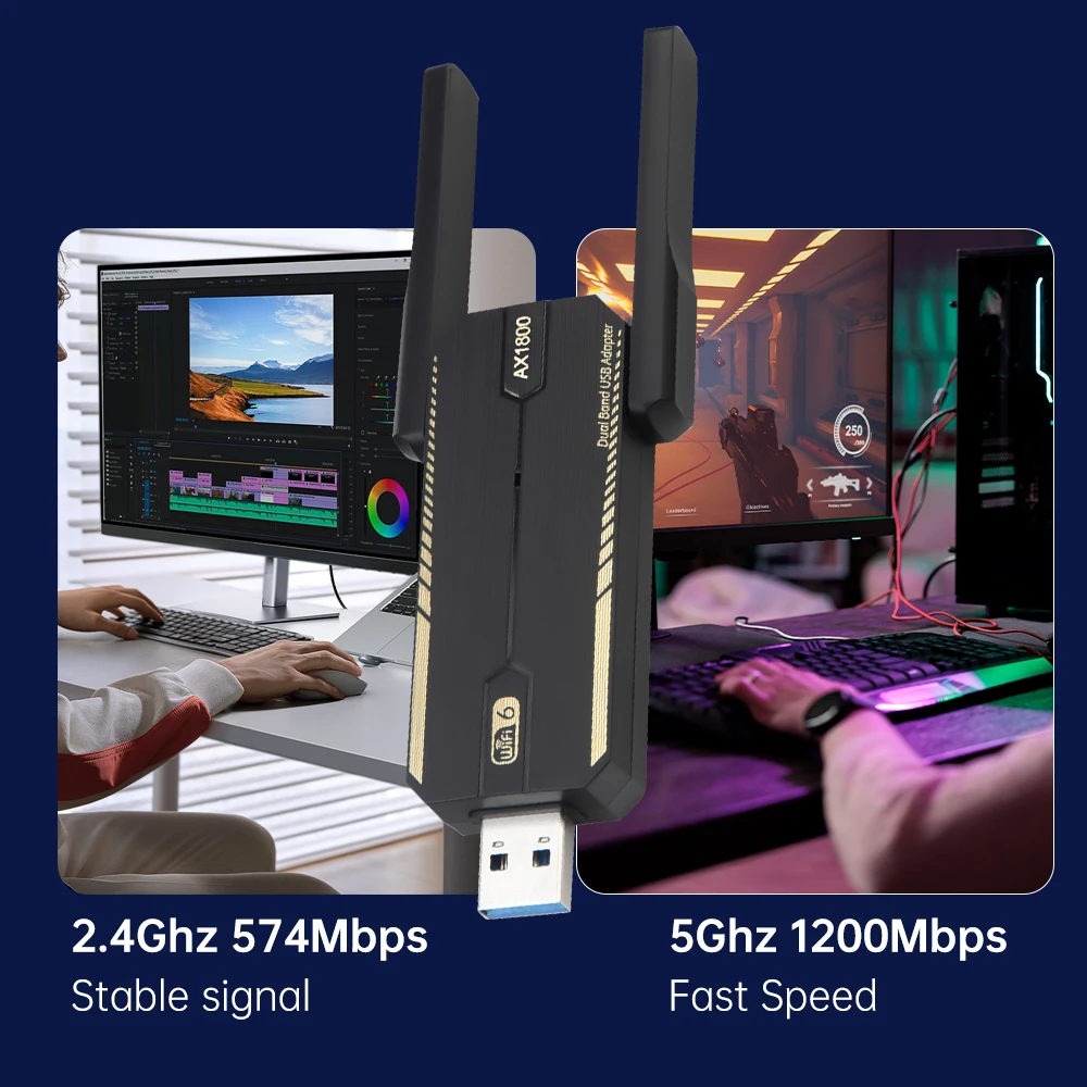 KEBIDUMEI USB 3.0 WiFi 6 Adapt - Wifi 6 Usb Adapter Ax1800 บทวิจารณ์และราคา