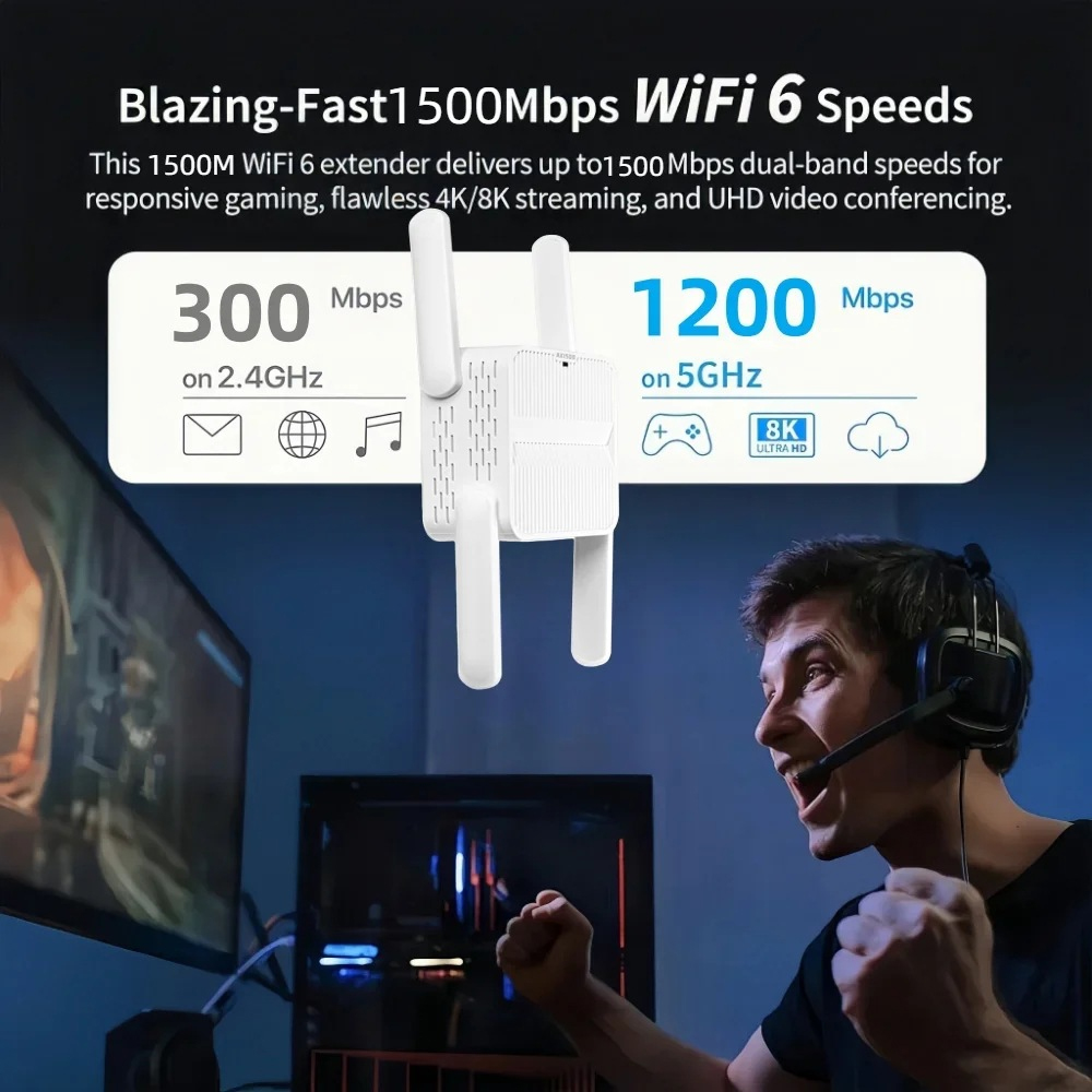 AX1500 WiFi 6 Repeater Extende - Wifi 6 Range Extender Ax1500 บทวิจารณ์และราคา