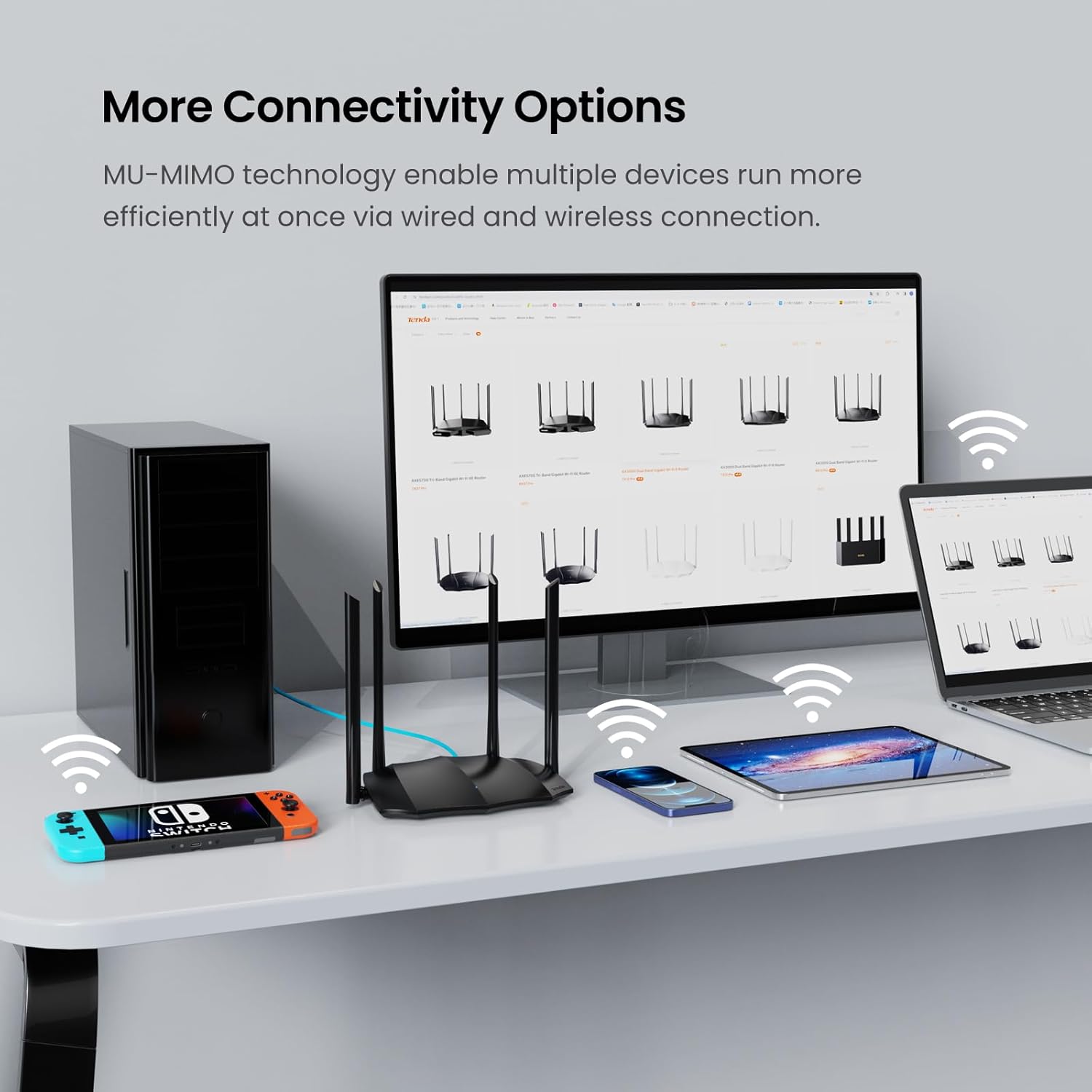 เราเตอร์ Tenda AC1200 Gigabit  - Wifi 6E Router Tri Band 6Ghz บทวิจารณ์และราคา