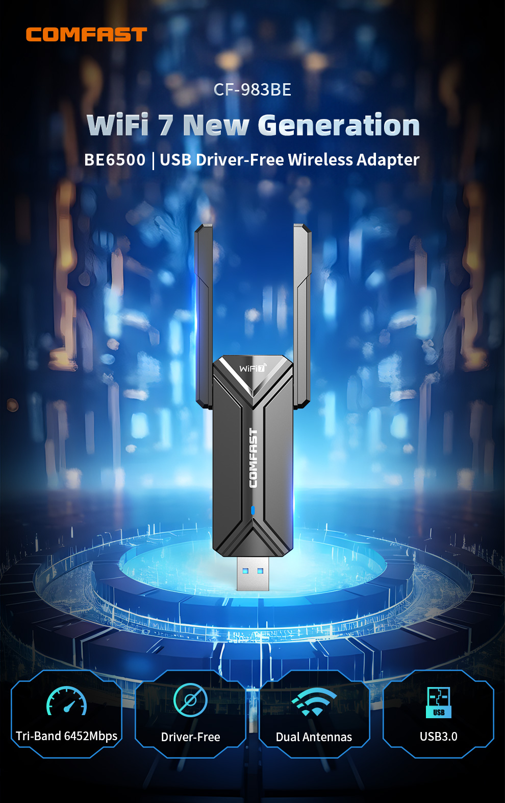 COMFAST WiFi 7 อะแดปเตอร์ USB  - Wifi 7 Router Be6500 บทวิจารณ์และราคา