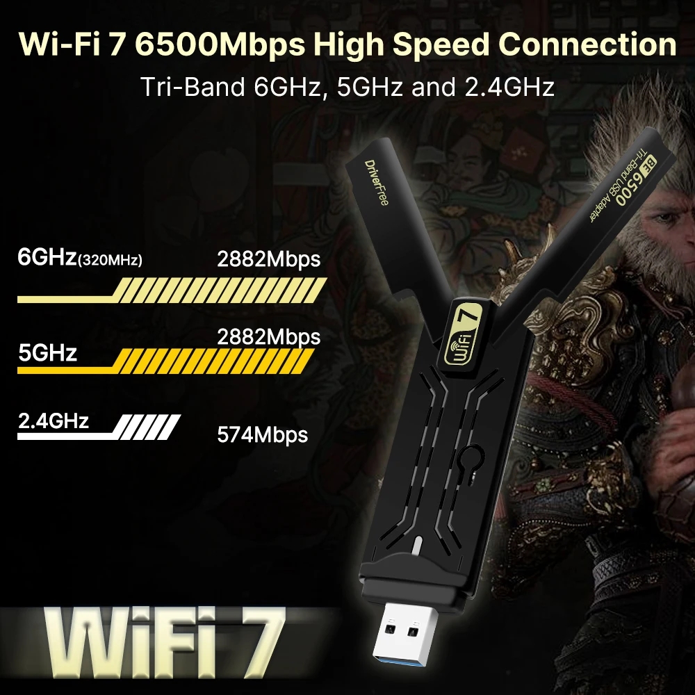 KEBIDUMEI WiFi 7 USB Adapter B - Wifi 7 Router Be6500 บทวิจารณ์และราคา