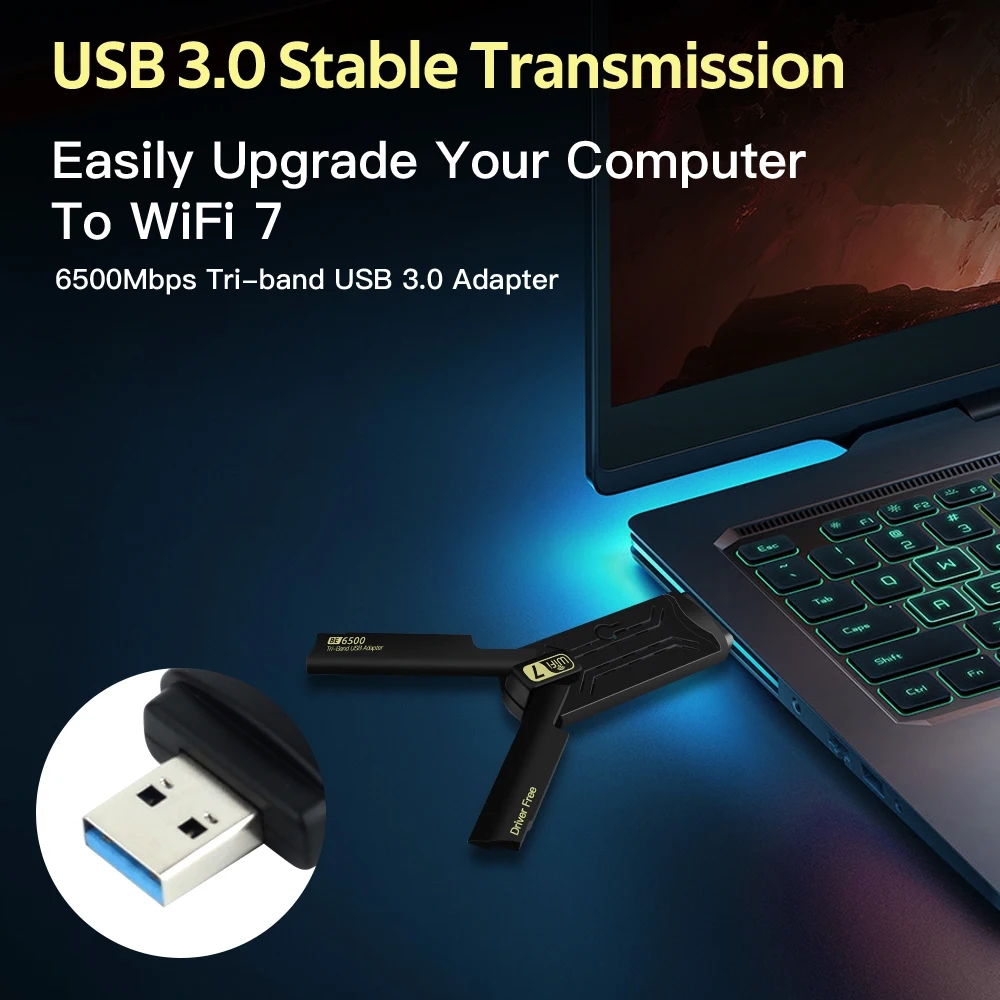 KEBIDUMEI WiFi 7 USB Adapter B - Wifi 7 Router Be6500 บทวิจารณ์และราคา