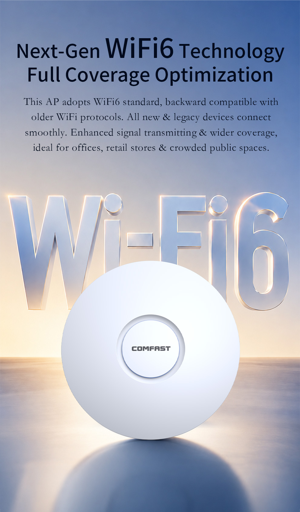 COMFAST CF-E392AX WiFi6 Ceilin - Wifi 6 Access Point Ceiling Poe บทวิจารณ์และราคา