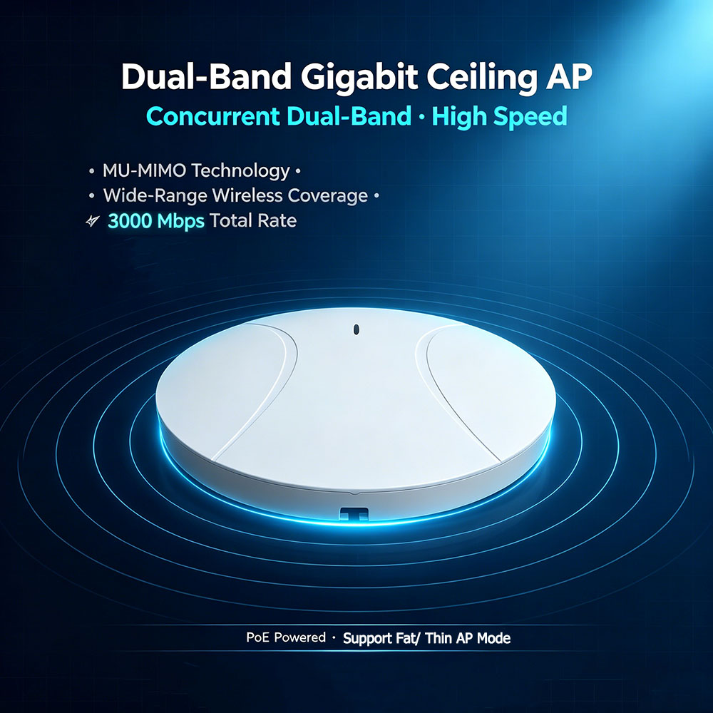WiFi6 Ceiling AP 3000Mbps Giga - Wifi 6 Access Point Ceiling Poe บทวิจารณ์และราคา