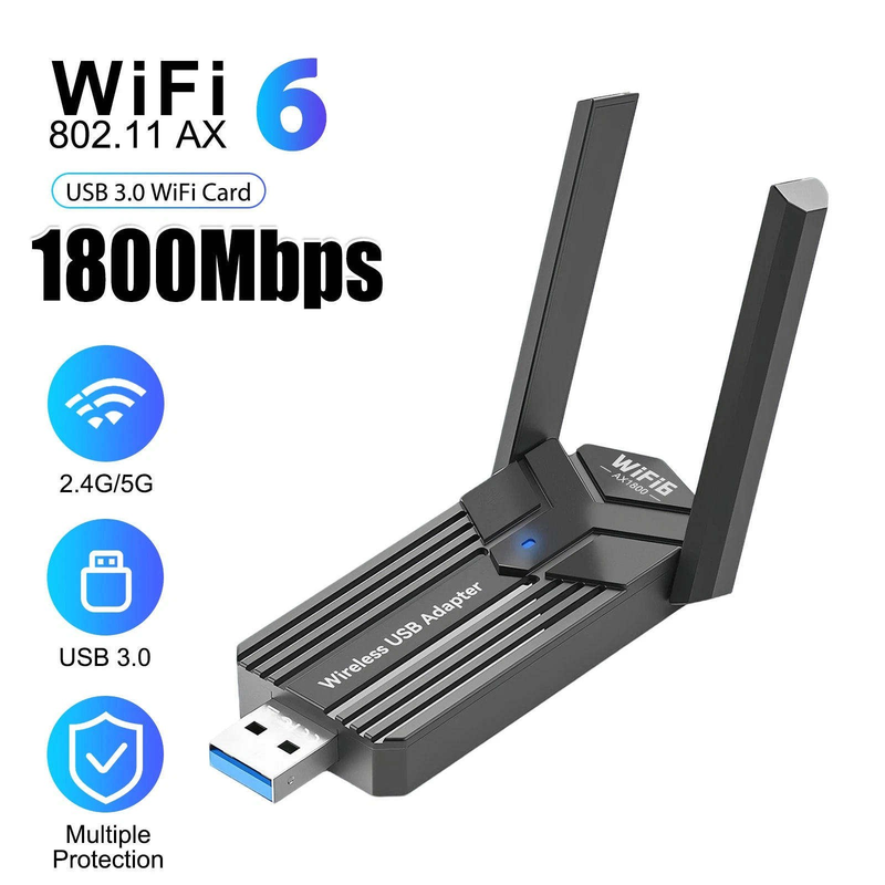 อะแดปเตอร์ USB WiFi แบบ Dual B - Wifi 6 Usb Adapter Ax1800 บทวิจารณ์และราคา